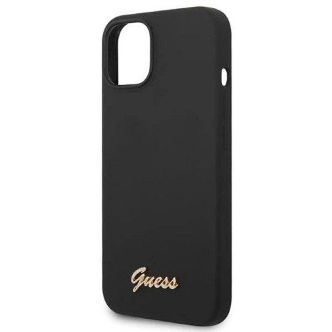 Etui Guess Silicone Vintage Gold Logo na iPhone 14 Plus - czarne Guess