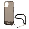 Etui Guess Translucent Pearl Strap na iPhone 14 Plus - czarne Guess