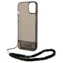 Etui Guess Translucent Pearl Strap na iPhone 14 Plus - czarne Guess