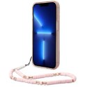 Etui Guess Translucent Pearl Strap na iPhone 14 Plus - różowe Guess