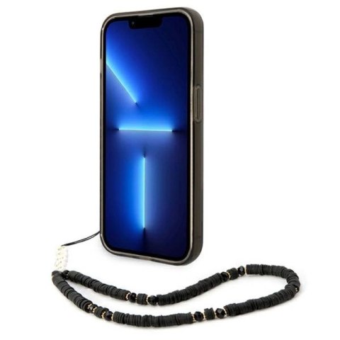 Etui Guess Translucent Pearl Strap na iPhone 14 Pro Max - czarne Guess
