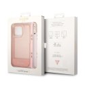 Etui Guess Translucent Pearl Strap na iPhone 14 Pro Max - różowe Guess