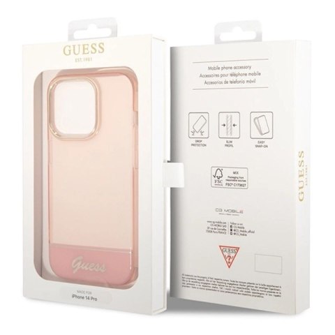 Etui Guess Translucent iPhone 14 Pro Max 6,7" - różowe Guess