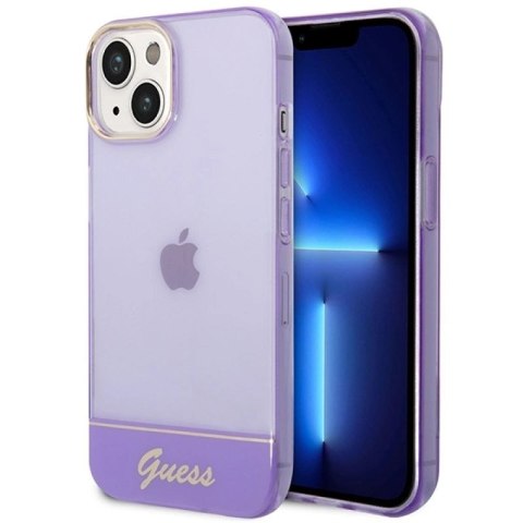 Etui Guess Translucent na iPhone 14 6,1" - fioletowe Guess
