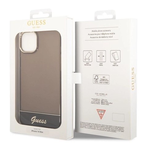 Etui Guess Translucent na iPhone 14 Plus - czarne Guess