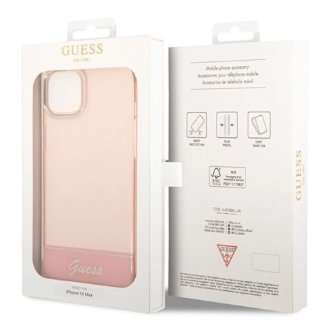 Etui Guess Translucent na iPhone 14 Plus - różowe Guess