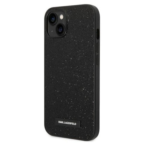 Etui Karl Lagerfeld Glitter Plaque Logo na iPhone 14 Plus - czarne Karl Lagerfeld