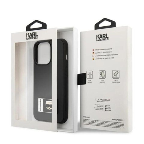 Etui Karl Lagerfeld Ikonik Patch na iPhone 13 Pro Max - czarne Karl Lagerfeld