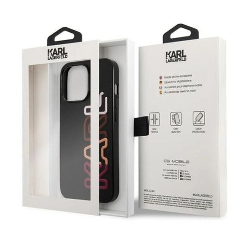 Etui Karl Lagerfeld Multipink Brand na iPhone 13 Pro / iPhone 13 - czarne Karl Lagerfeld