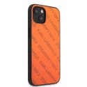 Etui Karl Lagerfeld Perforated Allover na iPhone 13 mini - pomarańczowe Karl Lagerfeld