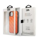 Etui Karl Lagerfeld Perforated Allover na iPhone 13 mini - pomarańczowe Karl Lagerfeld