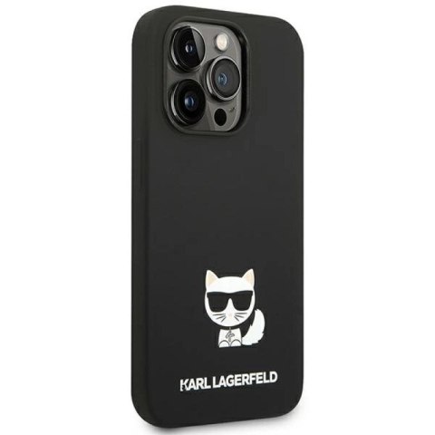 Etui Karl Lagerfeld Silicone Choupette Body na iPhone 14 Pro - czarne Karl Lagerfeld