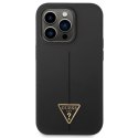 Guess GUHCP14XSLTGK iPhone 14 Pro Max 6,7" czarny/black hardcase Silicone Triangle WD