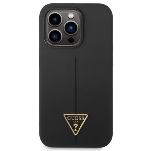 Guess GUHCP14XSLTGK iPhone 14 Pro Max 6,7" czarny/black hardcase Silicone Triangle WD