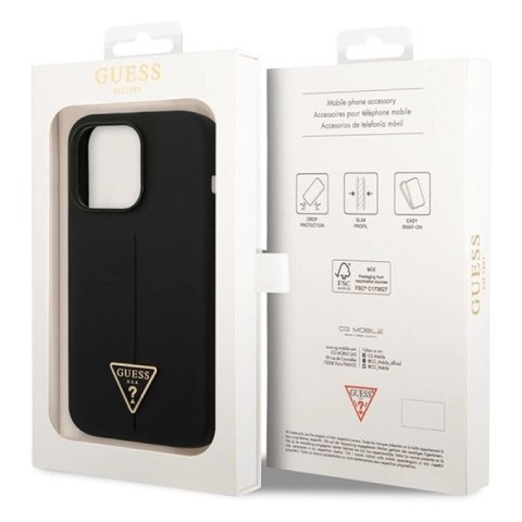 Guess GUHCP14LSLTGK iPhone 14 Pro 6,1" czarny/black hardcase Silicone Triangle WD