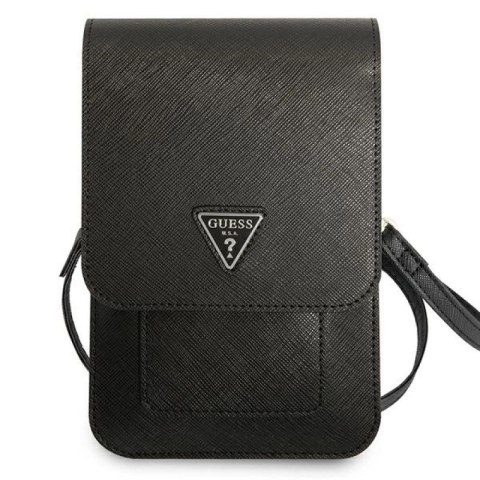 Torebka Guess Saffiano Triangle - czarna