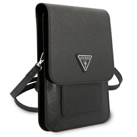 Torebka Guess Saffiano Triangle - czarna