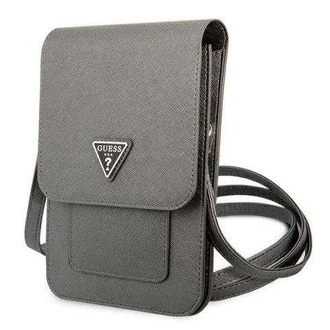 Torebka Guess Saffiano Triangle - szara