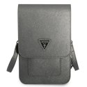 Torebka Guess Saffiano Triangle - szara