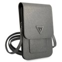 Torebka Guess Saffiano Triangle - szara