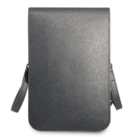 Torebka Guess Saffiano Triangle - szara