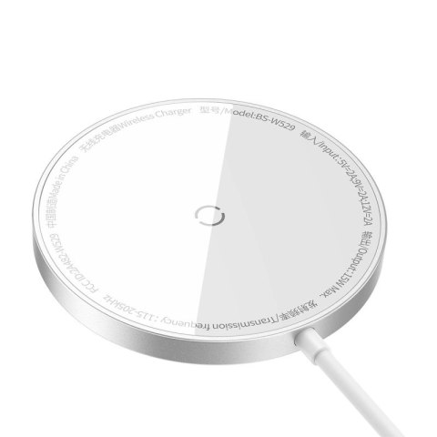 Baseus Simple Mini3 ładowarka indukcyjna 15W srebrny Baseus