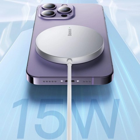 Baseus Simple Mini3 ładowarka indukcyjna 15W srebrny Baseus