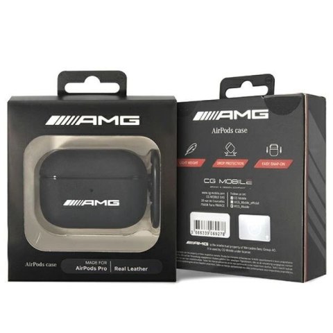 Etui AMG Leather Big Logo na AirPods Pro - czarne Mercedes