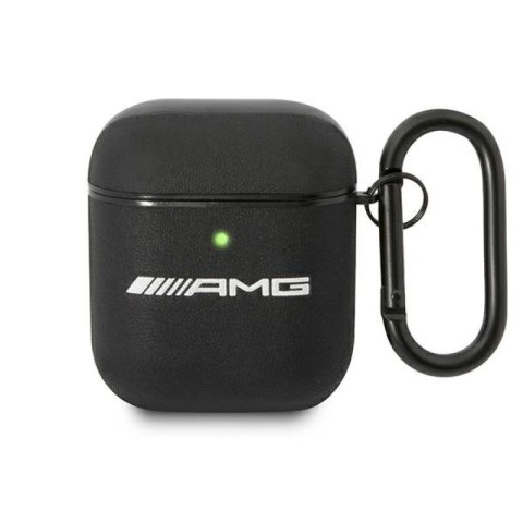 Etui AMG Leather Big Logo na AirPods - czarne Mercedes