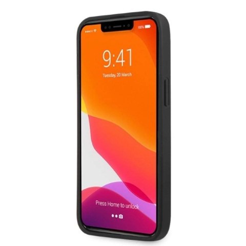 Etui AMG Leather Curved Lines na iPhone 13 Pro Max - czarne Mercedes