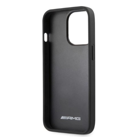 Etui AMG Leather Curved Lines na iPhone 13 Pro Max - czarne Mercedes
