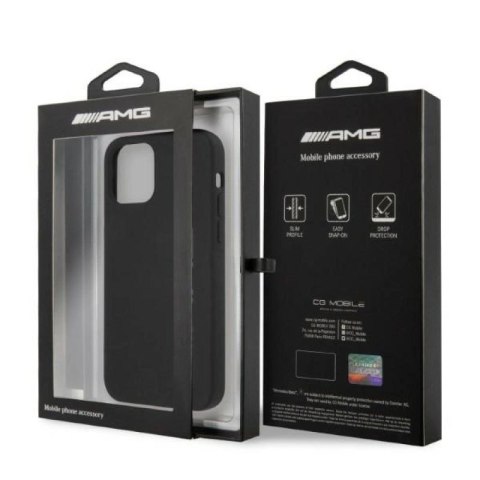 Etui AMG Silicone Big Logo na iPhone 12 Pro Max - czarne Mercedes