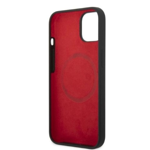 Etui Ferrari Silicone Metal Logo Magsafe na iPhone 14 Plus - czarne Ferrari