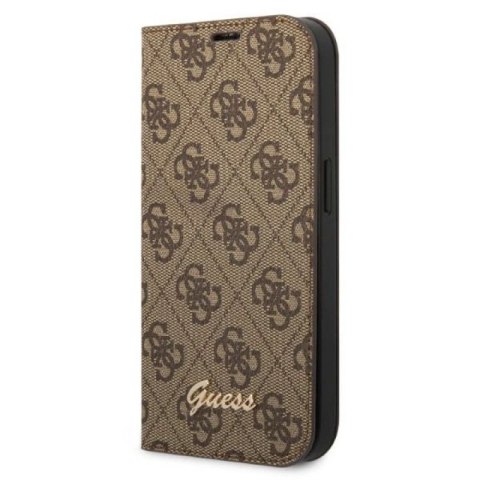 Etui Guess 4G Vintage Gold Logo na iPhone 14 Pro Max - brązowe Guess
