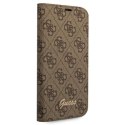 Etui Guess 4G Vintage Gold Logo na iPhone 14 Pro Max - brązowe Guess