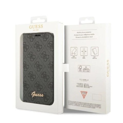 Etui Guess 4G Vintage Gold Logo na iPhone 14 Pro - czarne Guess