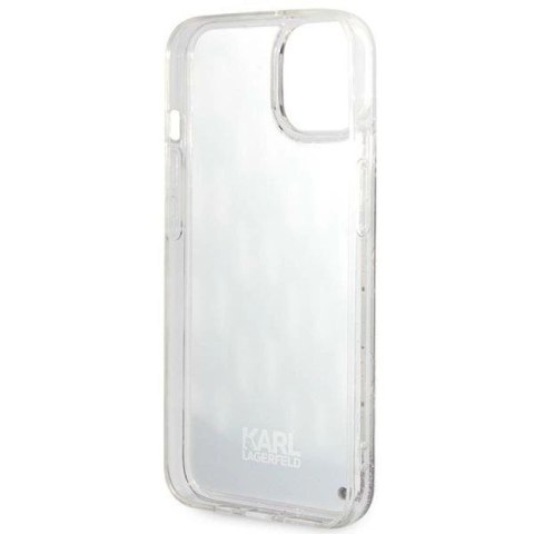 Etui Karl Lagerfeld Liquid Glitter Monogram na iPhone 14 Plus - czarne Karl Lagerfeld