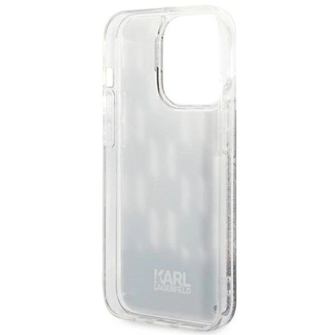 Etui Karl Lagerfeld Liquid Glitter Monogram na iPhone 14 Pro Max - czarne Karl Lagerfeld
