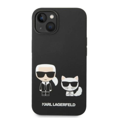 Etui Karl Lagerfeld Liquid Silicone Karl&Choupette MagSafe na iPhone 14 Plus - czarne Karl Lagerfeld