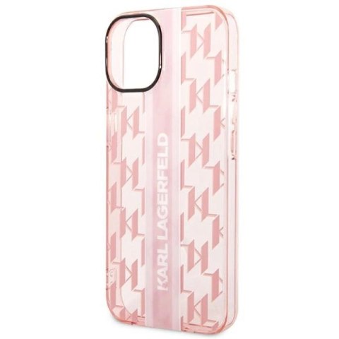 Etui Karl Lagerfeld Mono Vertical Stripe na iPhone 14 Plus - różowe Karl Lagerfeld