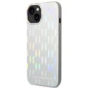 Etui Karl Lagerfeld Monogram Iridescent na iPhone 14 Plus - srebrne Karl Lagerfeld