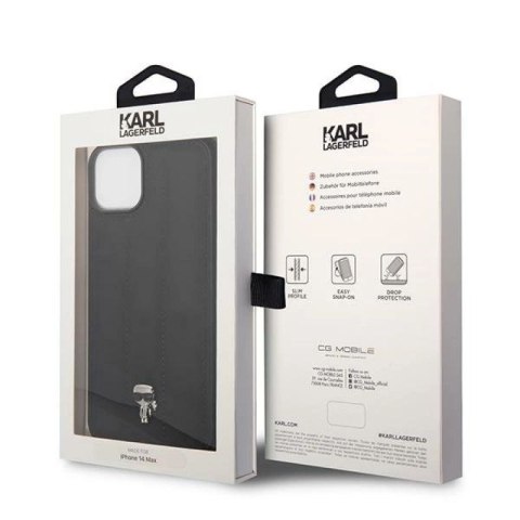 Etui Karl Lagerfeld Puffy Ikonik Pin na iPhone 14 Plus - czarne Karl Lagerfeld