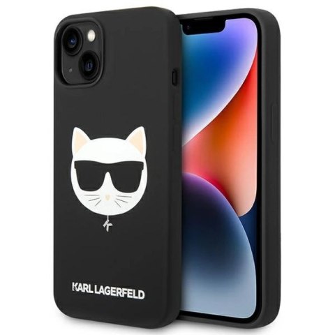 Etui Karl Lagerfeld Silicone Choupette Head MagSafe na iPhone 14 Plus - czarne Karl Lagerfeld