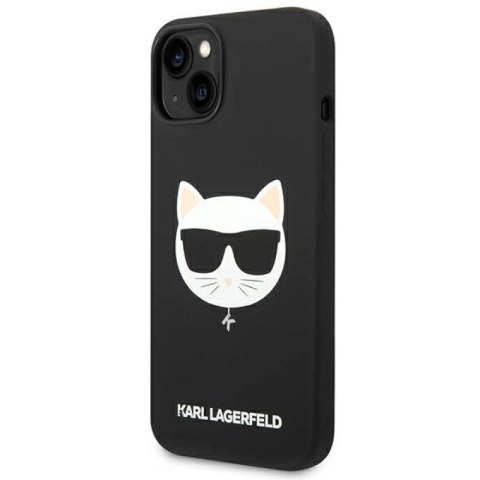 Etui Karl Lagerfeld Silicone Choupette Head MagSafe na iPhone 14 Plus - czarne Karl Lagerfeld