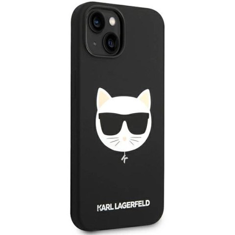 Etui Karl Lagerfeld Silicone Choupette Head MagSafe na iPhone 14 Plus - czarne Karl Lagerfeld