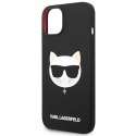 Etui Karl Lagerfeld Silicone Choupette Head MagSafe na iPhone 14 Plus - czarne Karl Lagerfeld