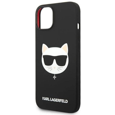 Etui Karl Lagerfeld Silicone Choupette Head MagSafe na iPhone 14 Plus - czarne Karl Lagerfeld