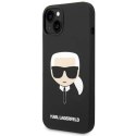 Etui Karl Lagerfeld Silicone Karl's Head na iPhone 14 Plus - czarne Karl Lagerfeld