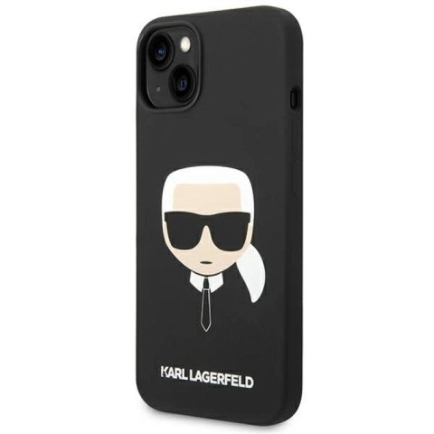 Etui Karl Lagerfeld Silicone Karl's Head na iPhone 14 Plus - czarne Karl Lagerfeld