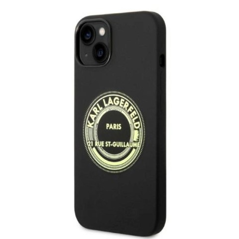 Etui Karl Lagerfeld Silicone RSG na iPhone 14 Plus - czarne Karl Lagerfeld